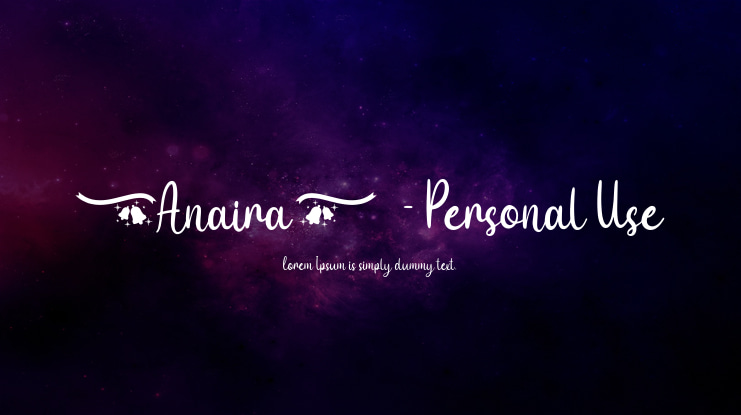 Anaira - Personal Use Font