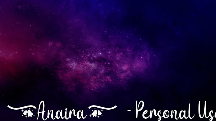 Anaira - Personal Use Font