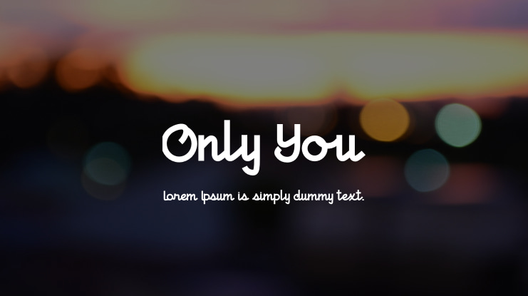Only You Font