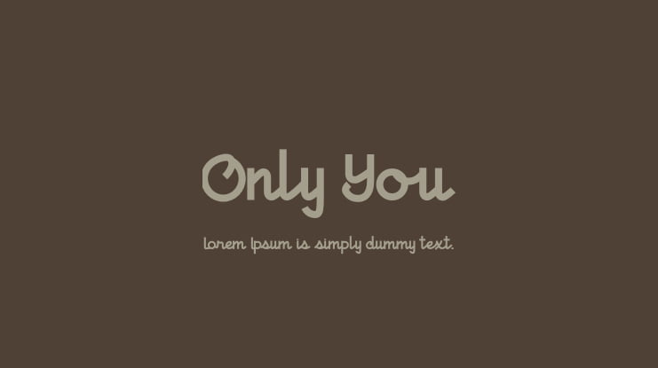 Only You Font