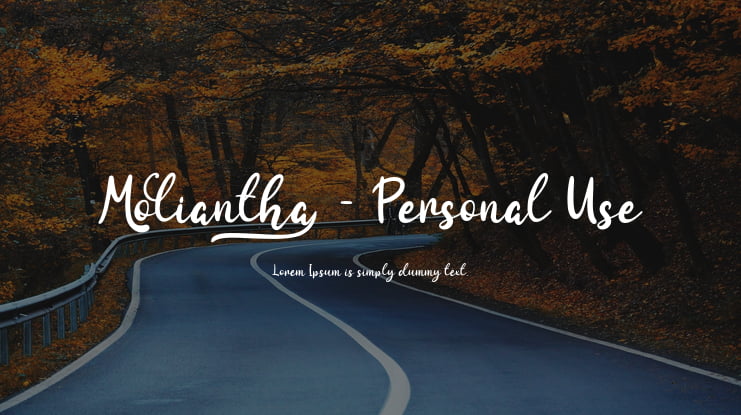 Moliantha - Personal Use Font