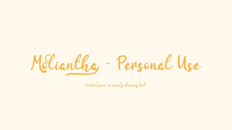 Moliantha - Personal Use Font