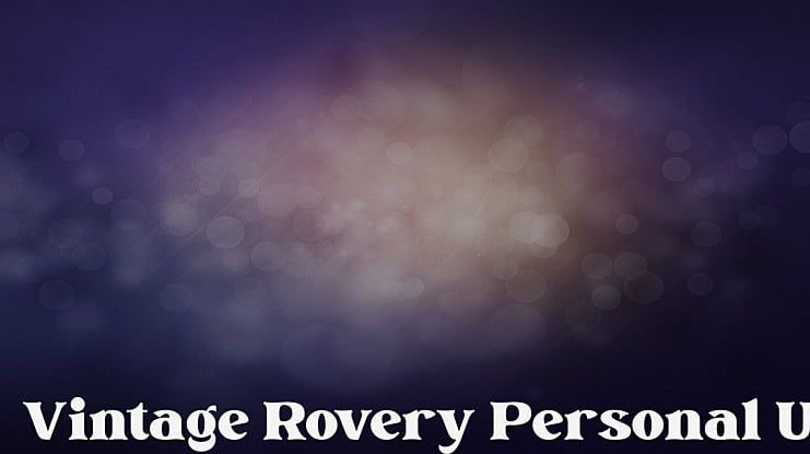 Vintage Rovery Personal Use Font