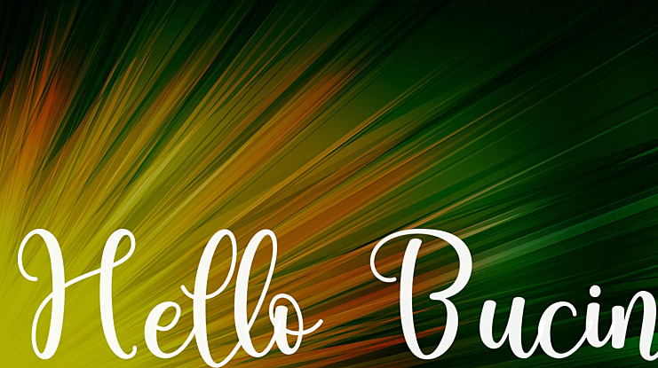 Hello Bucin Font