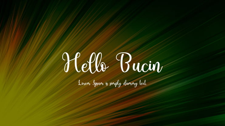 Hello Bucin Font
