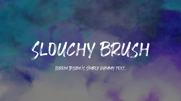 Slouchy Brush Font