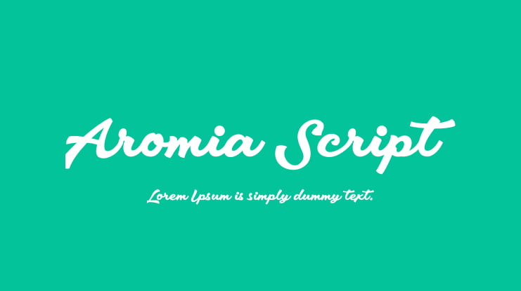 Aromia Script Font Family