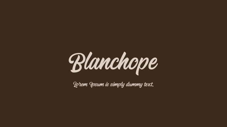 Blanchope Font