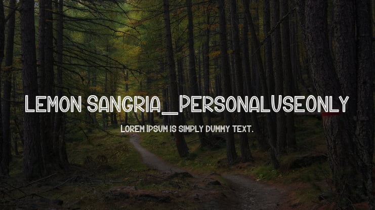 Lemon Sangria_PersonalUseOnly Font