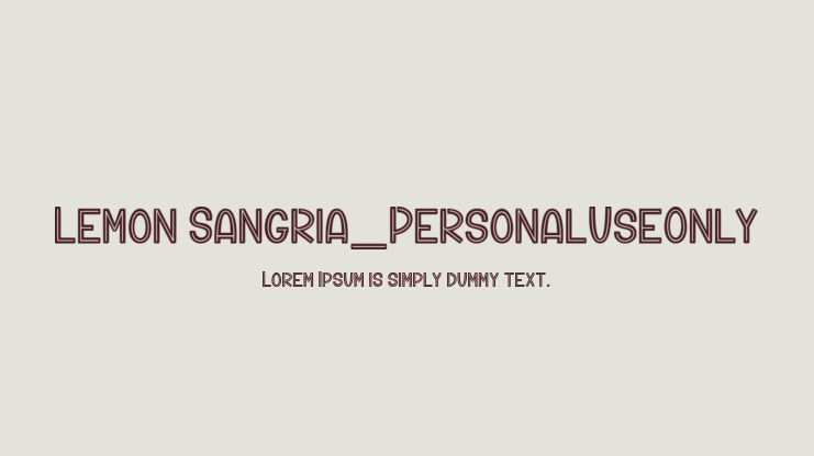 Lemon Sangria_PersonalUseOnly Font