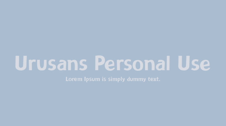 Urusans Personal Use Font