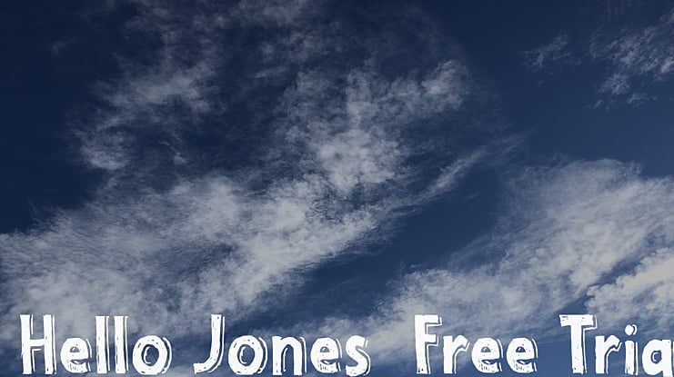 Hello Jones  Free Trial Font