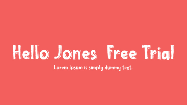 Hello Jones  Free Trial Font