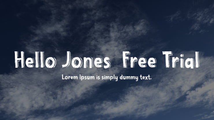 Hello Jones  Free Trial Font