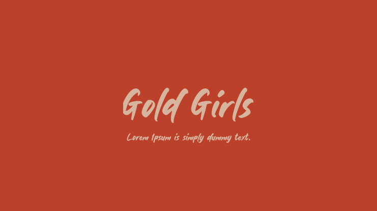 Gold Girls Font