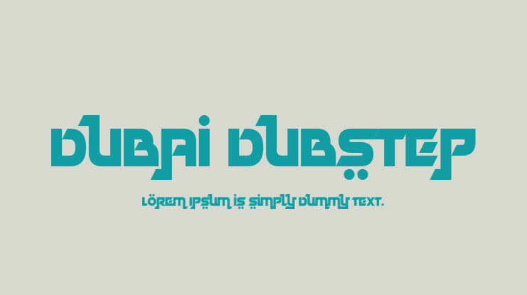 Dubai Dubstep Font Family