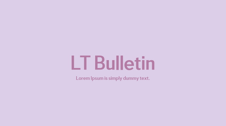 LT Bulletin Font