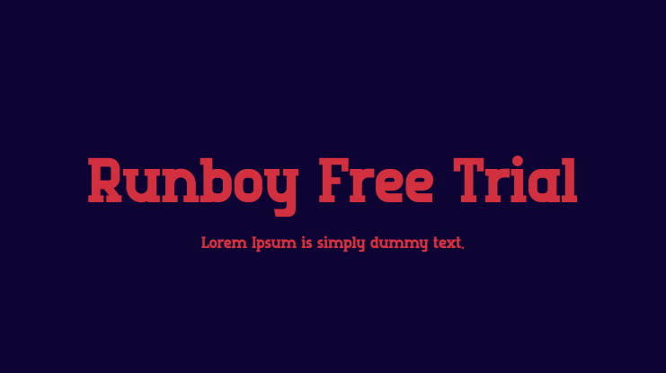 Runboy Free Trial Font