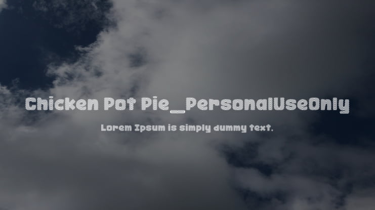 Chicken Pot Pie_PersonalUseOnly Font