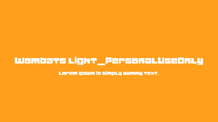 Wombats light_PersonalUseOnly Font Family