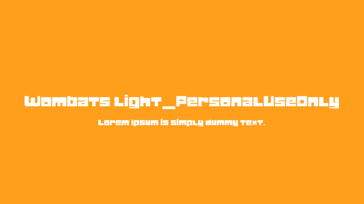 Wombats light_PersonalUseOnly Font Family