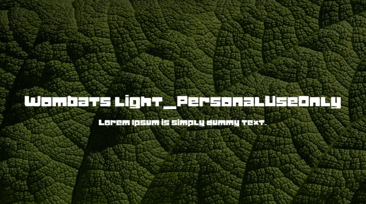 Wombats light_PersonalUseOnly Font Family