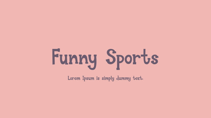 Funny Sports Font Family