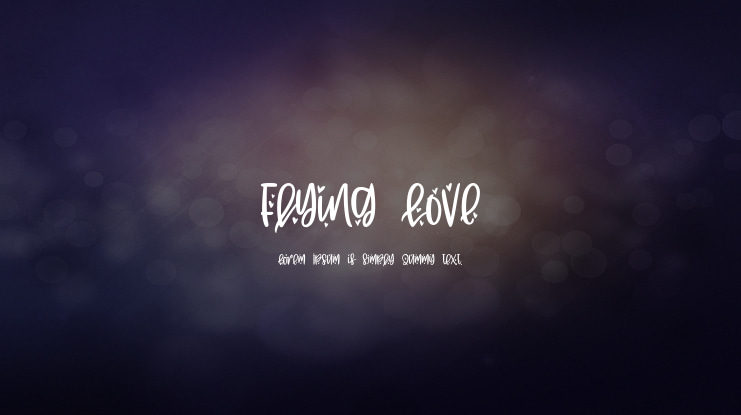 Flying Love Font