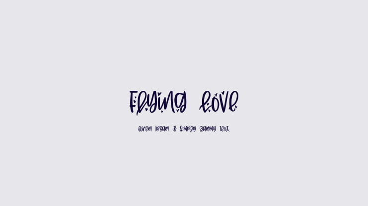 Flying Love Font