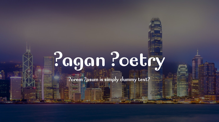 Pagan Poetry Font