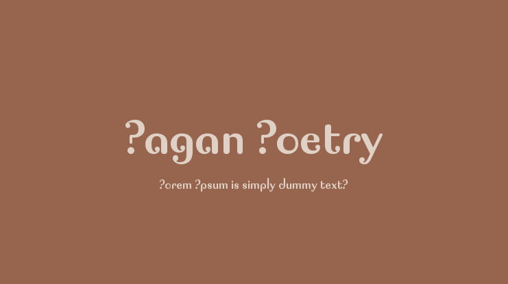 Pagan Poetry Font