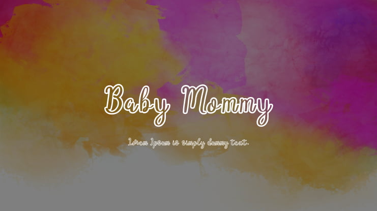 Baby Mommy Font