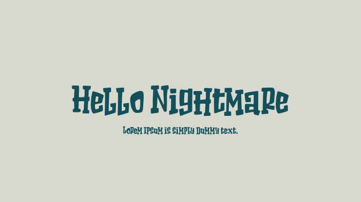 Hello Nightmare Font