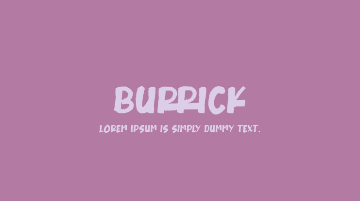 Burrick Font