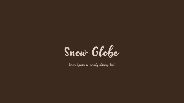 Snow Globe Font