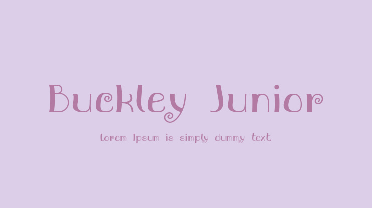 Buckley Junior Font