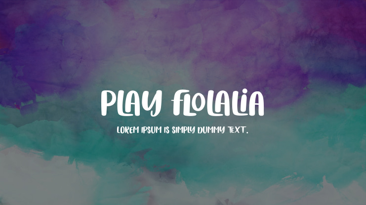 PLAY FLOLALIA Font