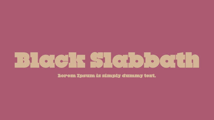 Black Slabbath Font Family
