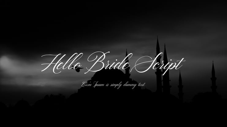 Hello Bride Script Font