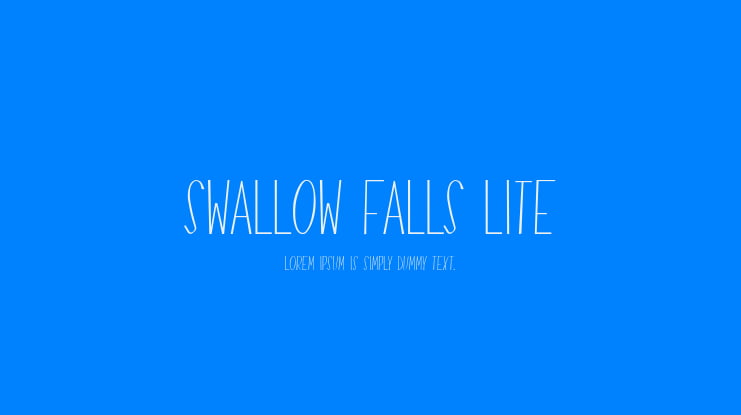 Swallow Falls Lite Font Family