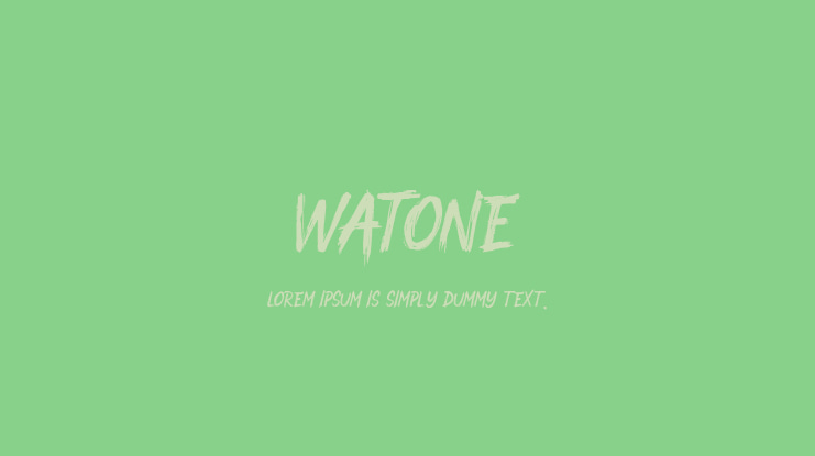 Watone Font