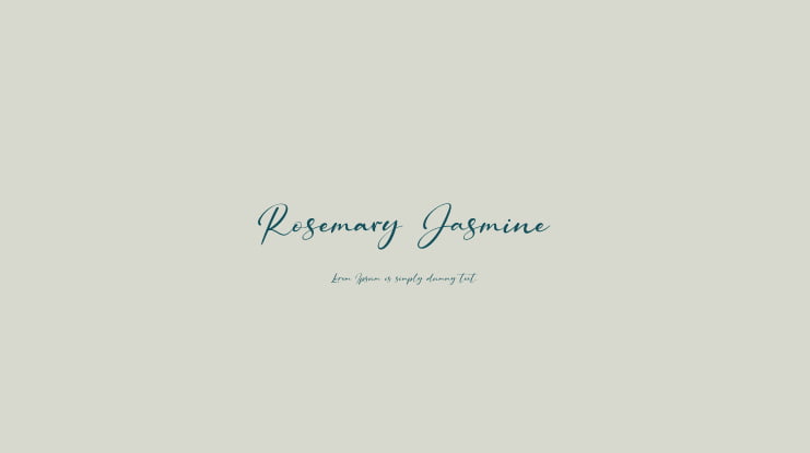 Rosemary Jasmine Font Family