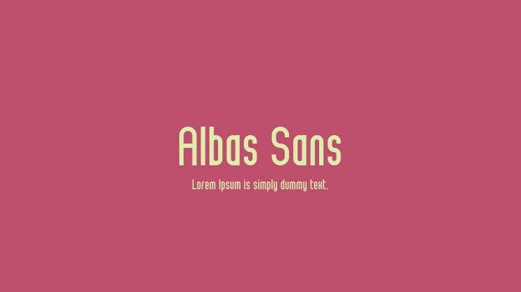 Albas Sans Font