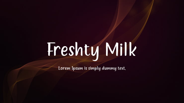 Freshty Milk Font