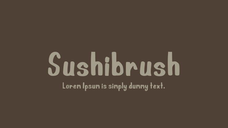 Sushibrush Font