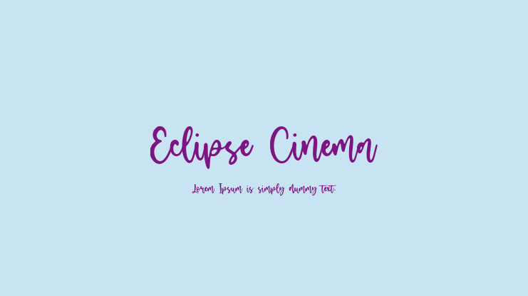 Eclipse Cinema Font