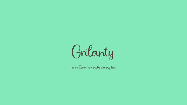 Grilanty Font