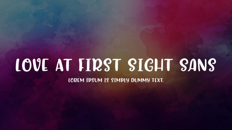 Love At First Sight Sans Font