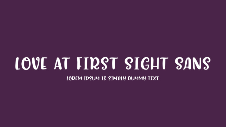 Love At First Sight Sans Font