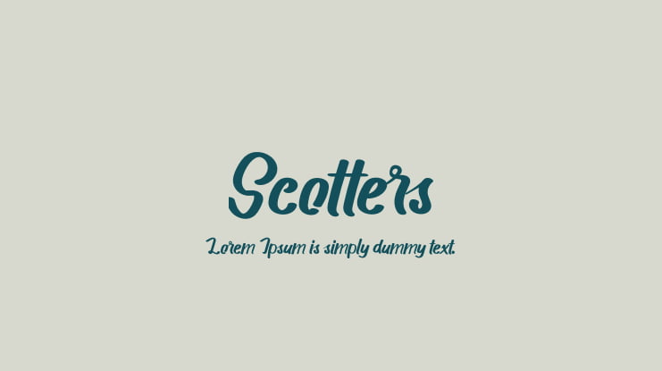 Scotters Font